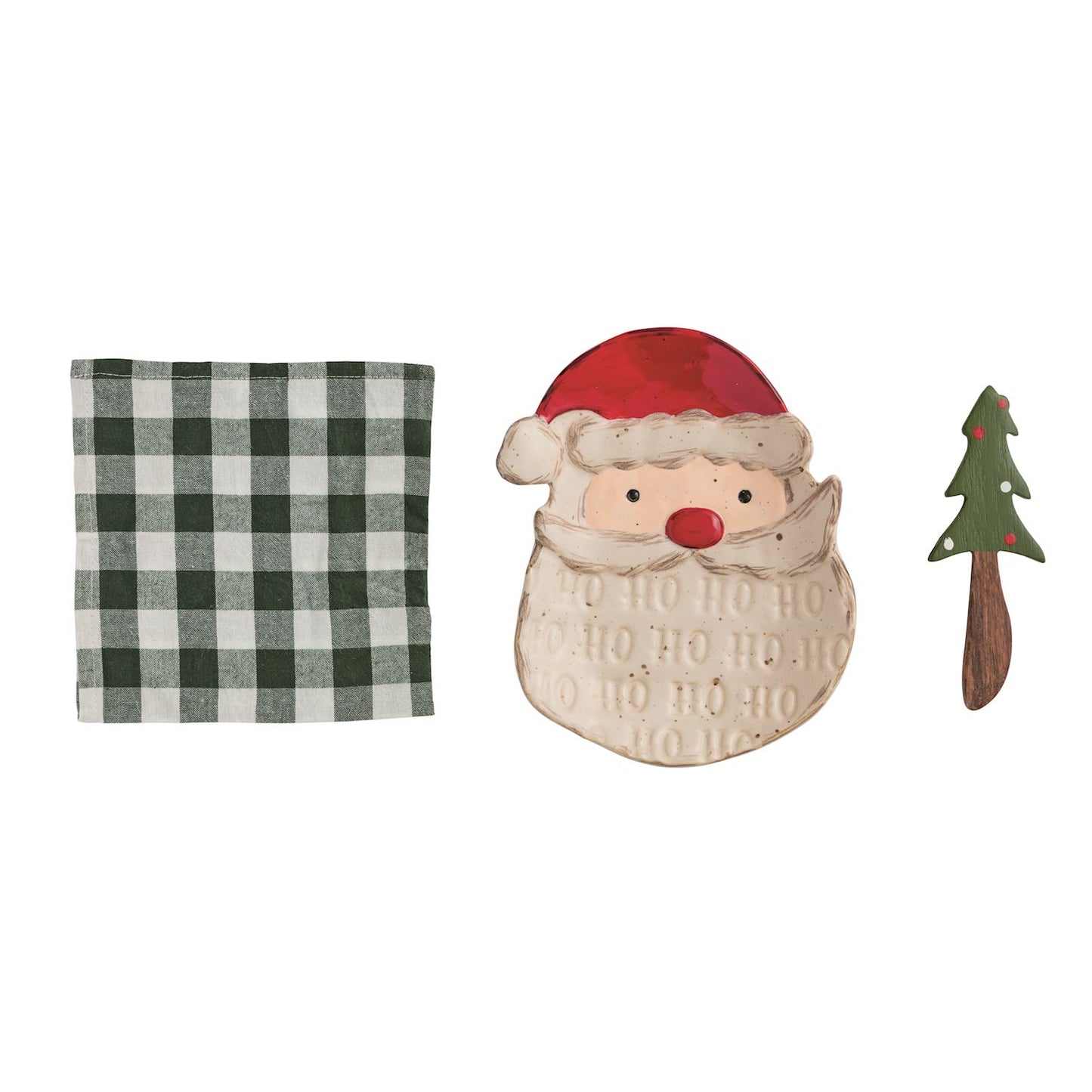 santa tray + towel set