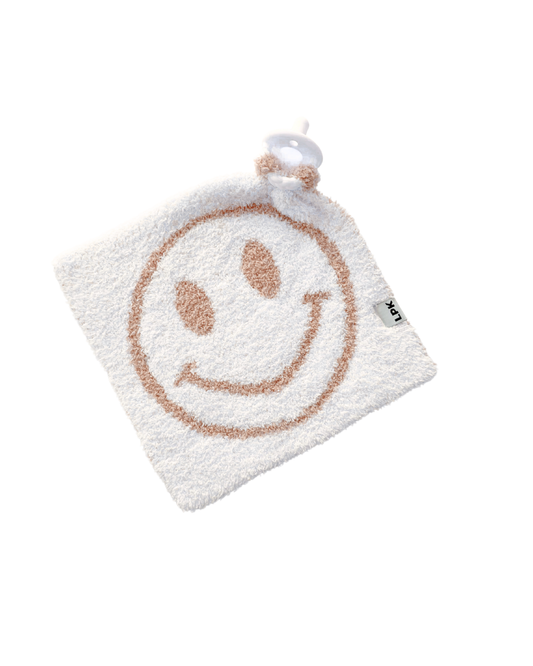 smiley plush lovey | latte