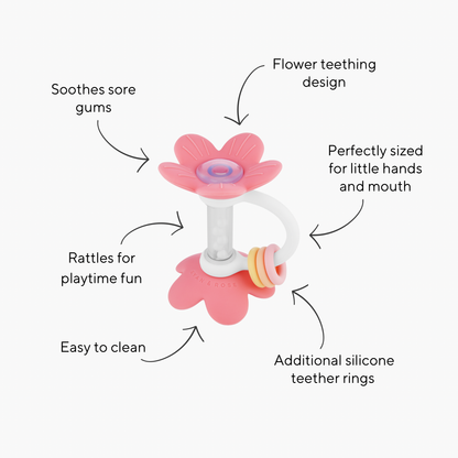 flower teether rattle toy