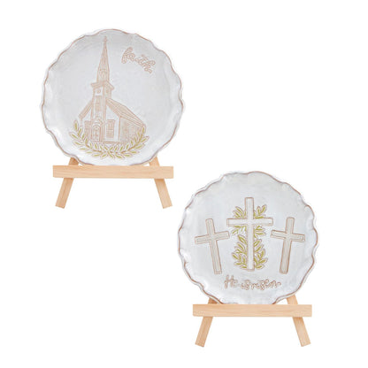 faith plate + easel set