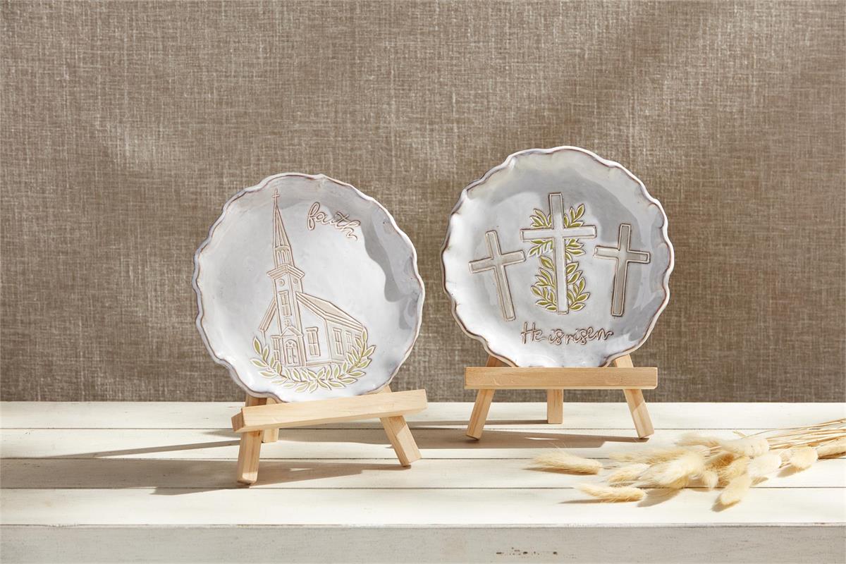 faith plate + easel set