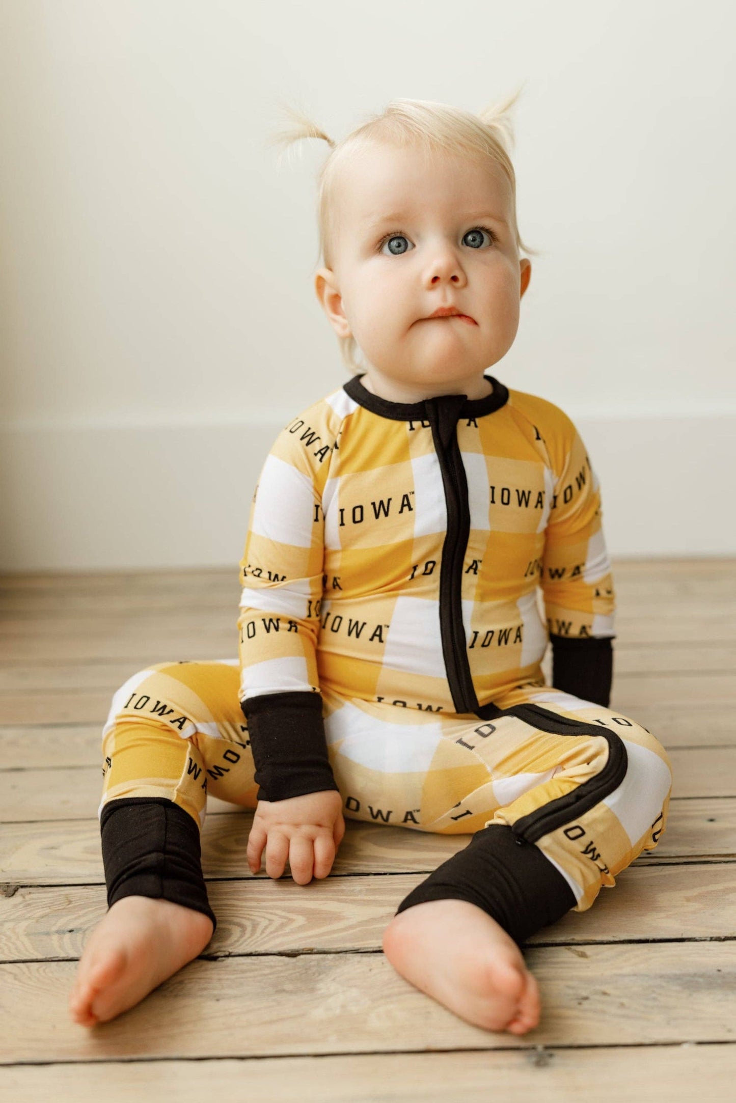 zip romper | iowa grid