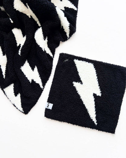 lightning bolt plush lovey | black - Ivory Soul