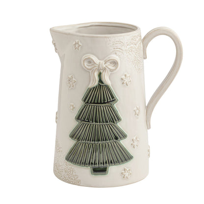 pressed lace tree pitcher