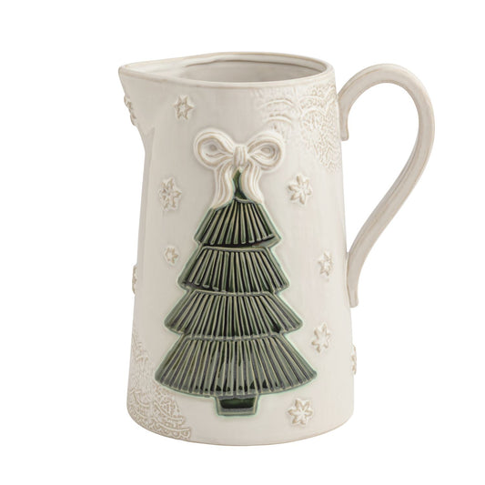 pressed lace tree pitcher