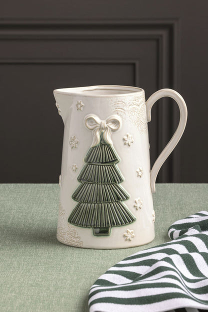 pressed lace tree pitcher