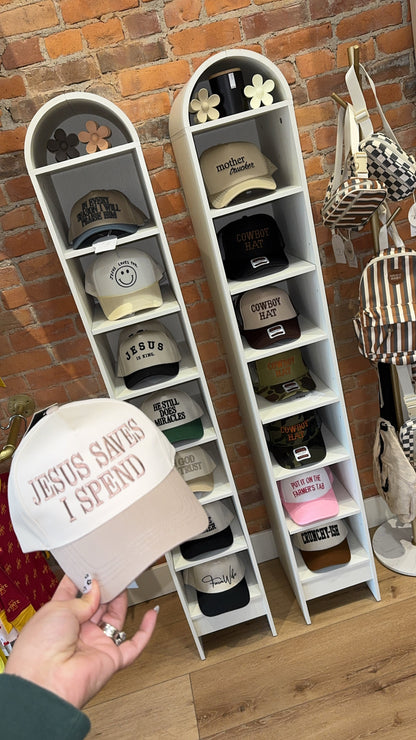 jesus saves, i spend hats