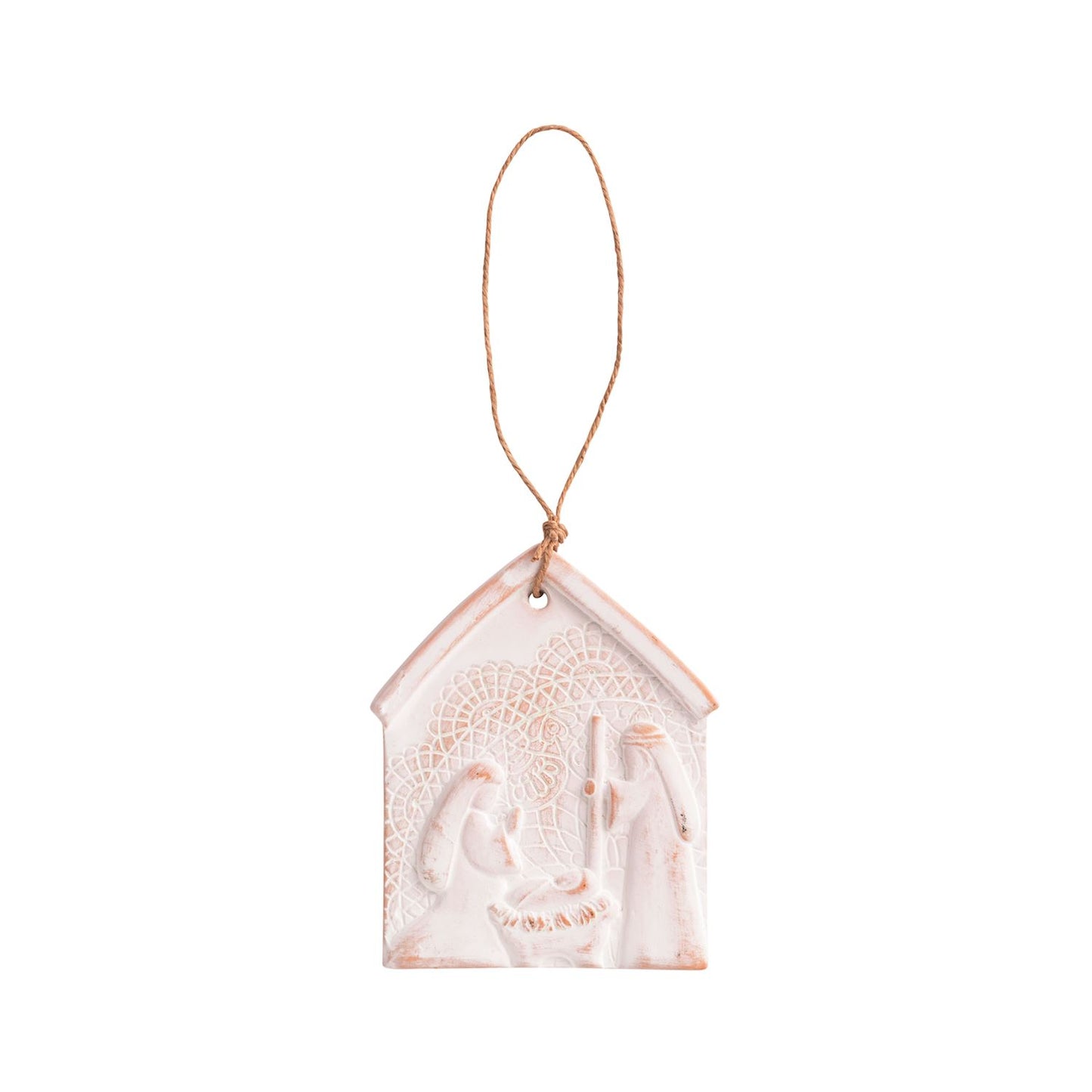 nativity lace ornaments