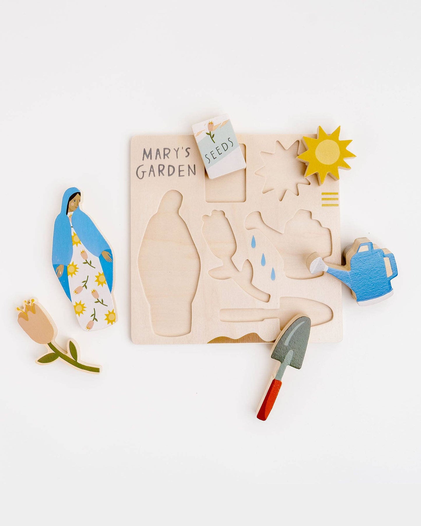 mary's garden wooden puzzle