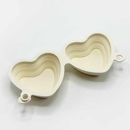 heart collapsible bowl - cream