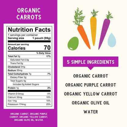 organic carrot baby food pouch