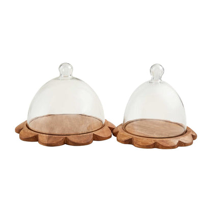 wood scallop cloche