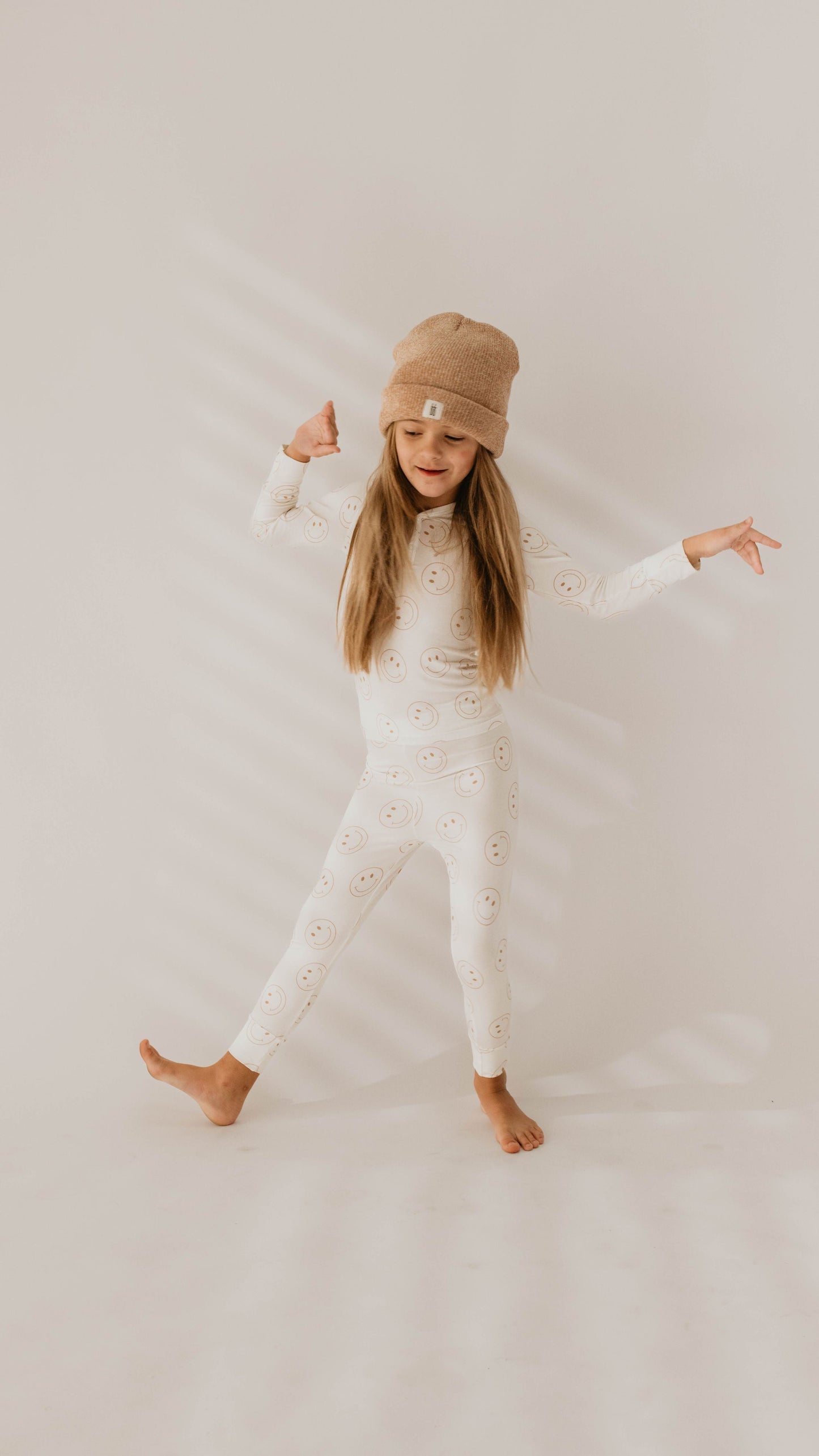 Bamboo Two Piece Pajamas | Just Smile - Ivory Soul