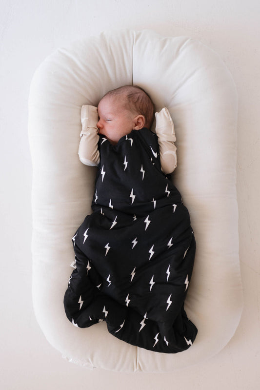 Bamboo Sleep Sack | Midnight Lightning Bolt - Ivory Soul