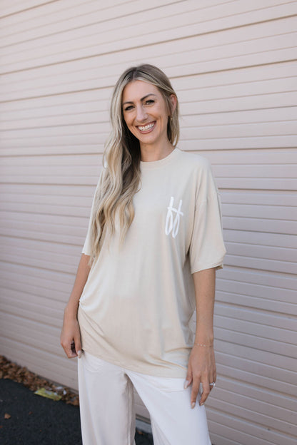 Adult Bamboo Tee | Tan ff