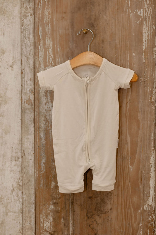 cream short bamboo romper • ivory soul exclusive