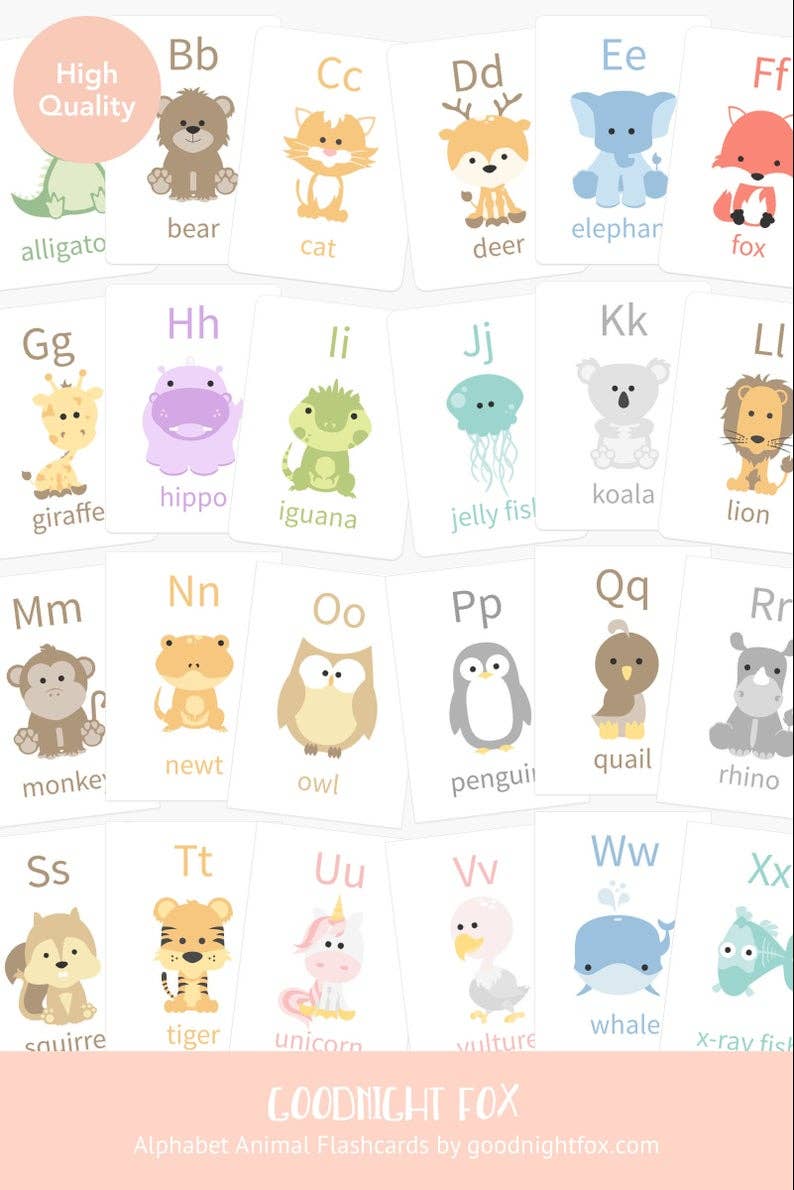 alphabet flashcards - 26 cards