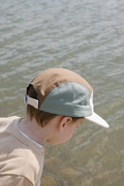 cotton five-panel hat in coastline