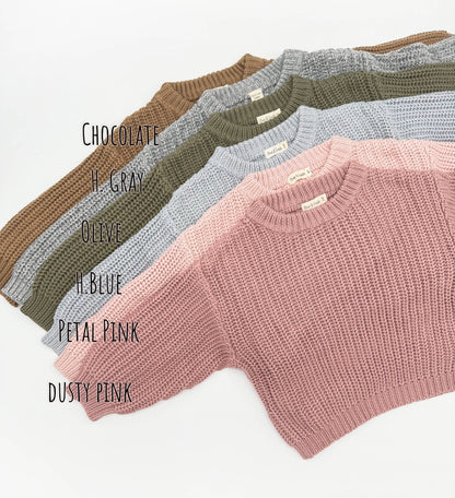 baby cotton chunky knit sweater