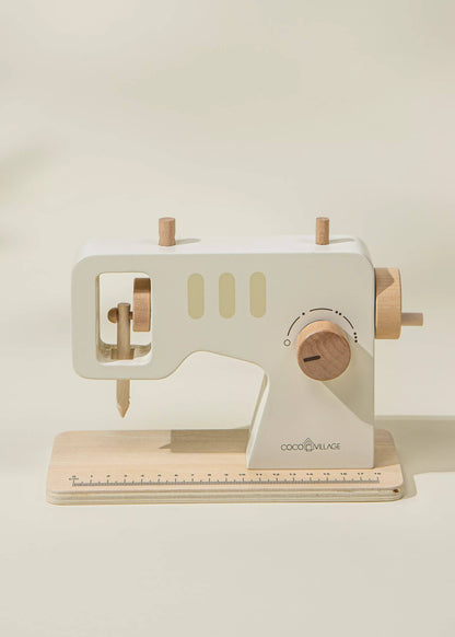 wooden sewing machine playset