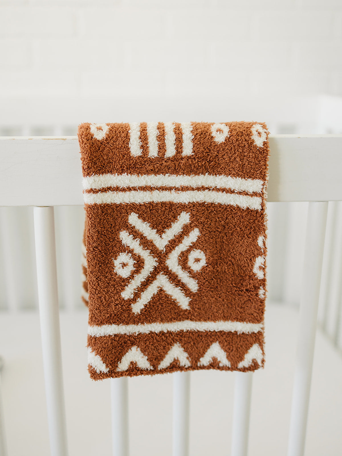 Rust Alpine Plush Blanket - Ivory Soul