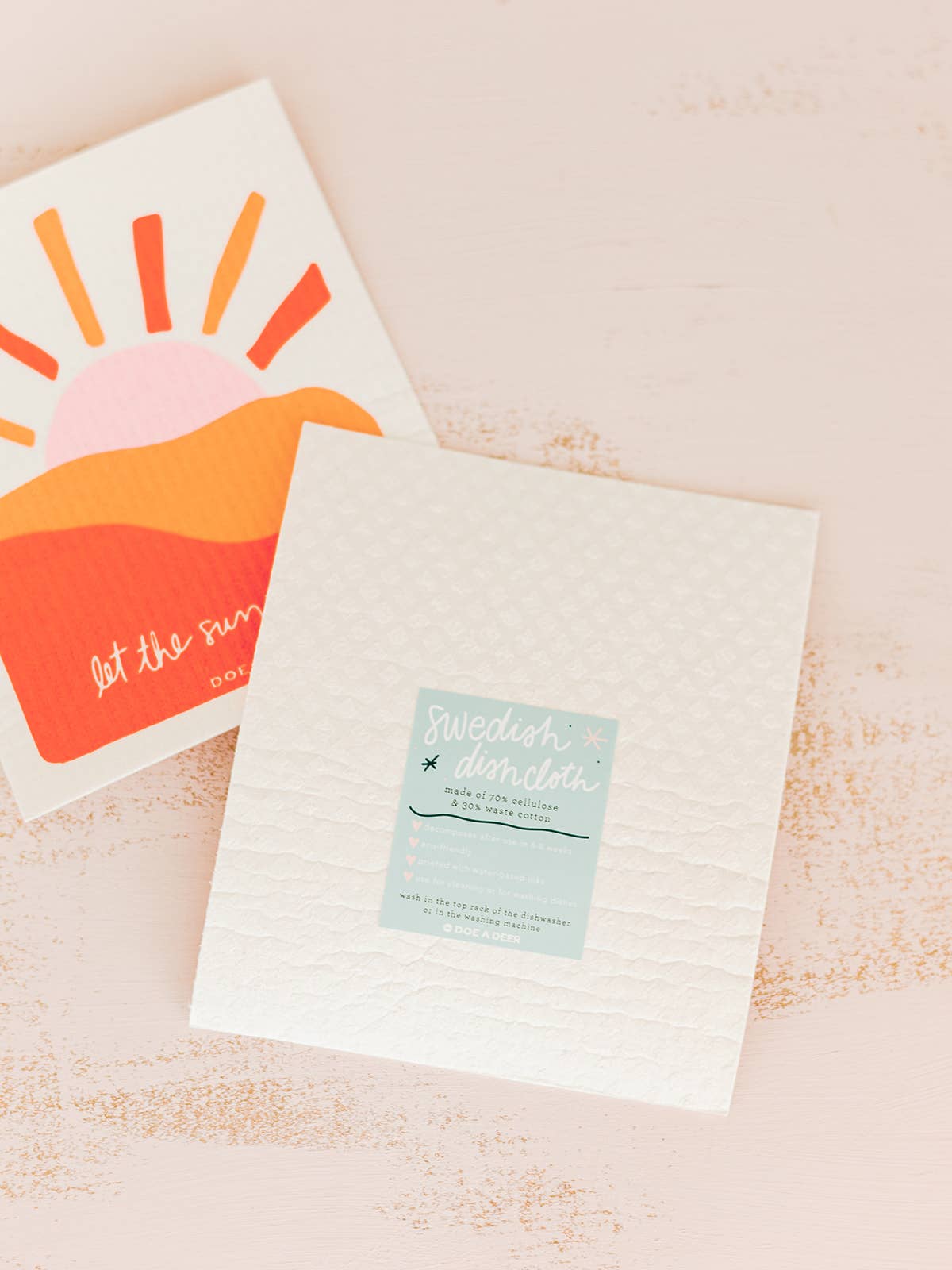 let the sun shine in swedish dishcloth