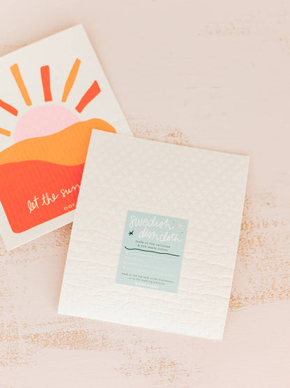 let the sun shine in swedish dishcloth