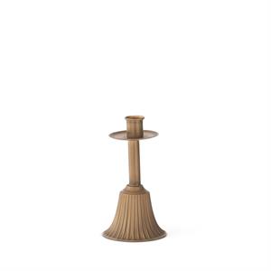 antiqued gold christmas bell taper candleholder