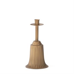 antiqued gold christmas bell taper candleholder