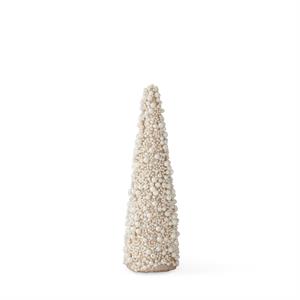 gold glittered + multi size pearl beads cone tree