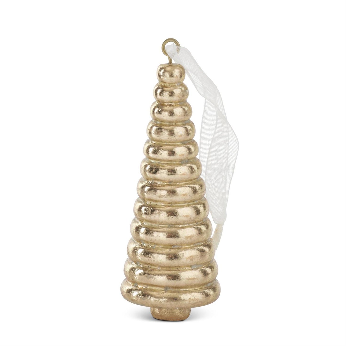 3.75 inch gold tree ornament