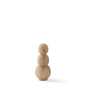 wood snowmen w/ gold nose + buttons