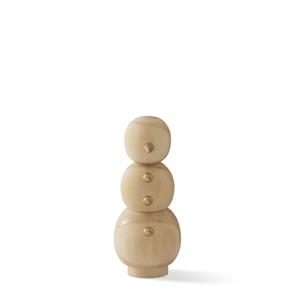 wood snowmen w/ gold nose + buttons