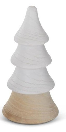 4 inch white + natural mini christmas tree
