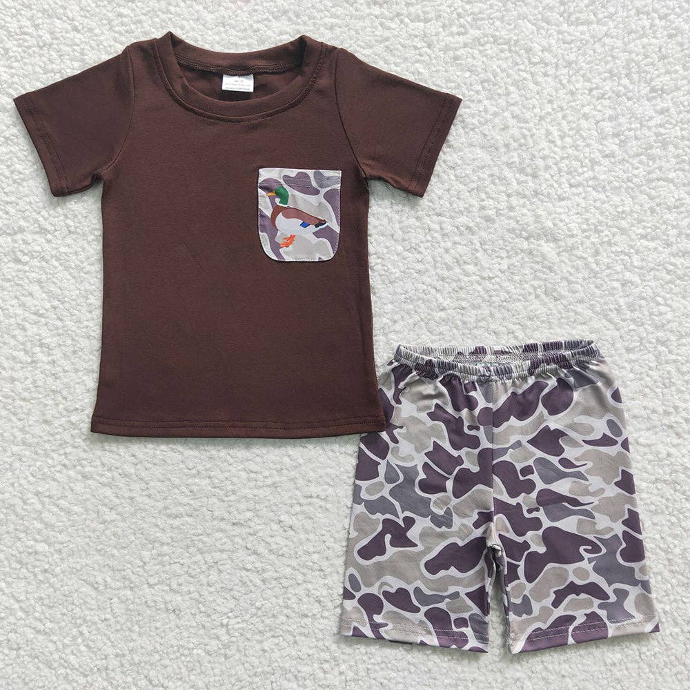 brown duck camo summer shirt + short