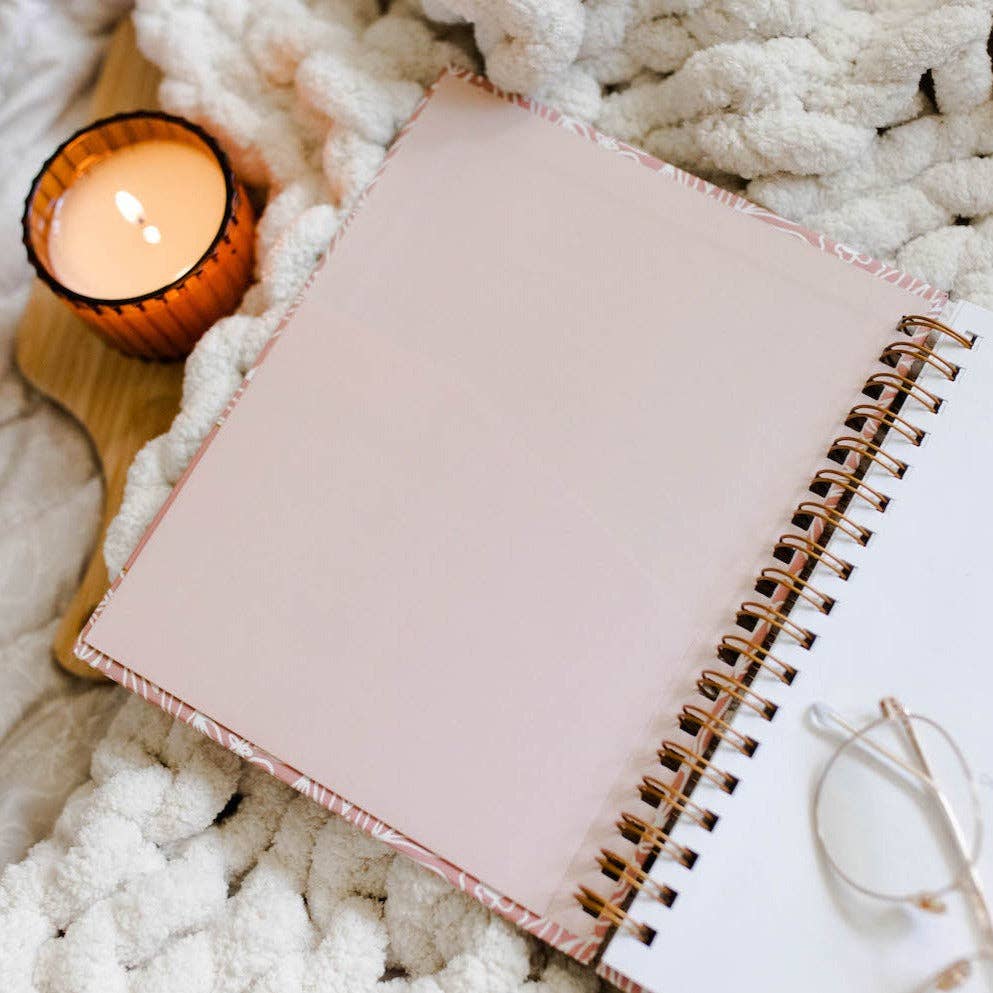 in the word journal | pink floral