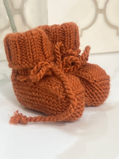 knit baby booties