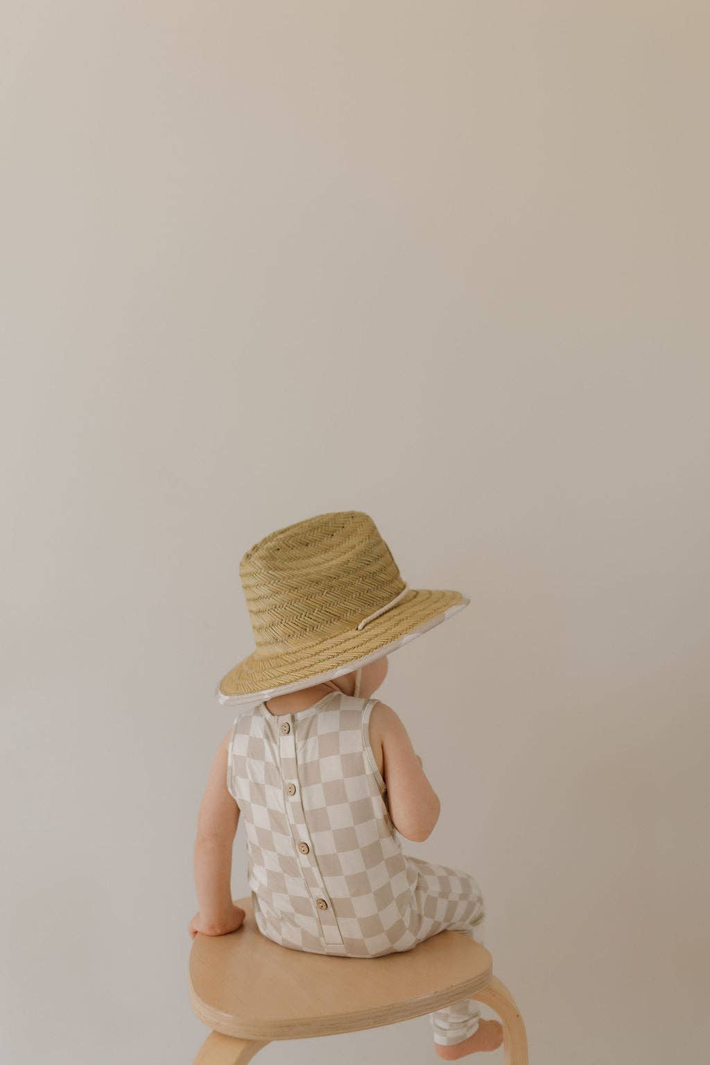 straw hat | checkerboard
