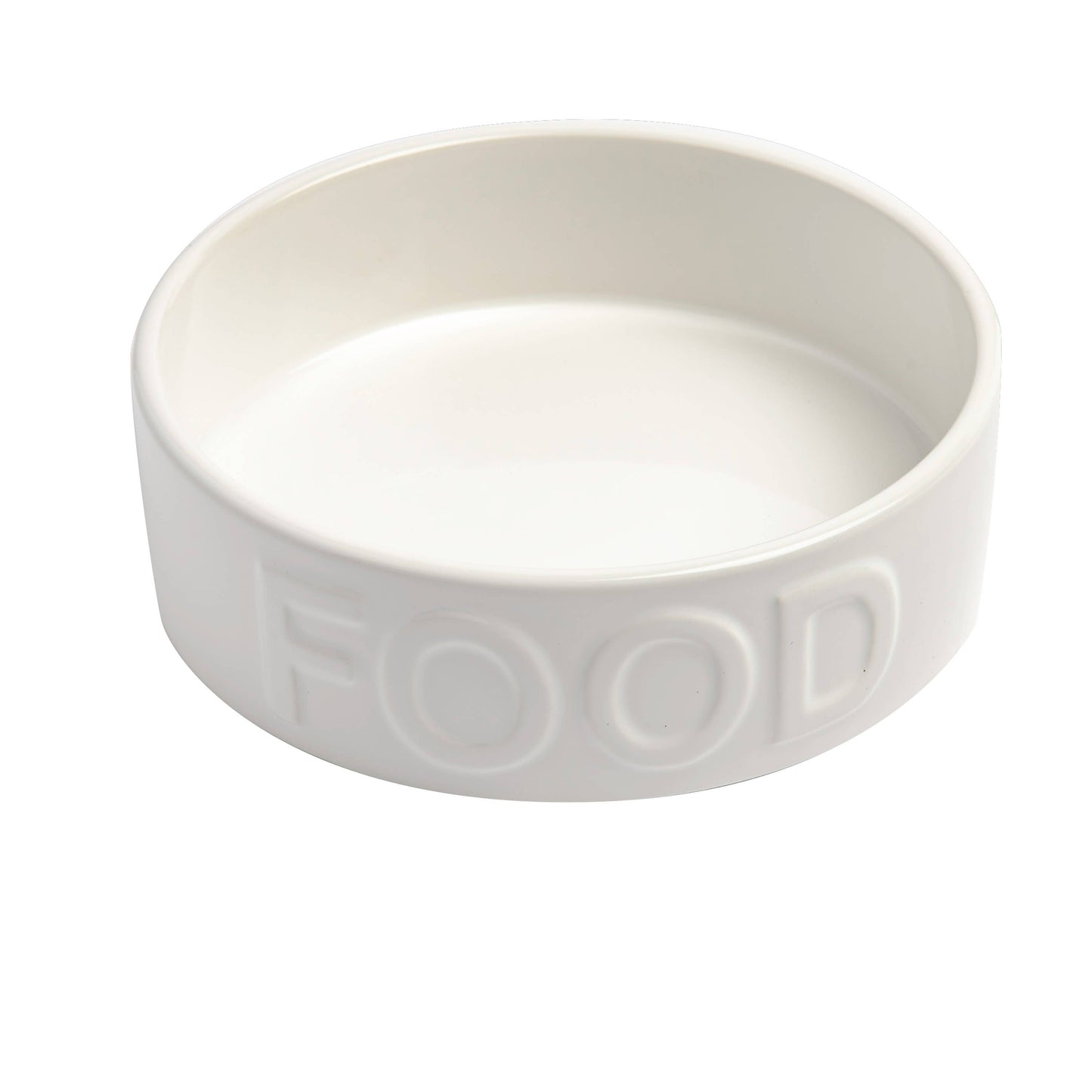 classic food white pet bowl