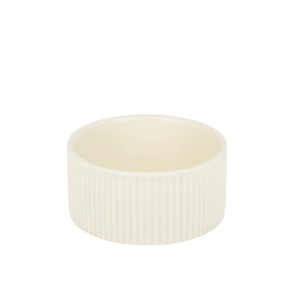 jardin ribbed pet bowl collection – modern matte exterior
