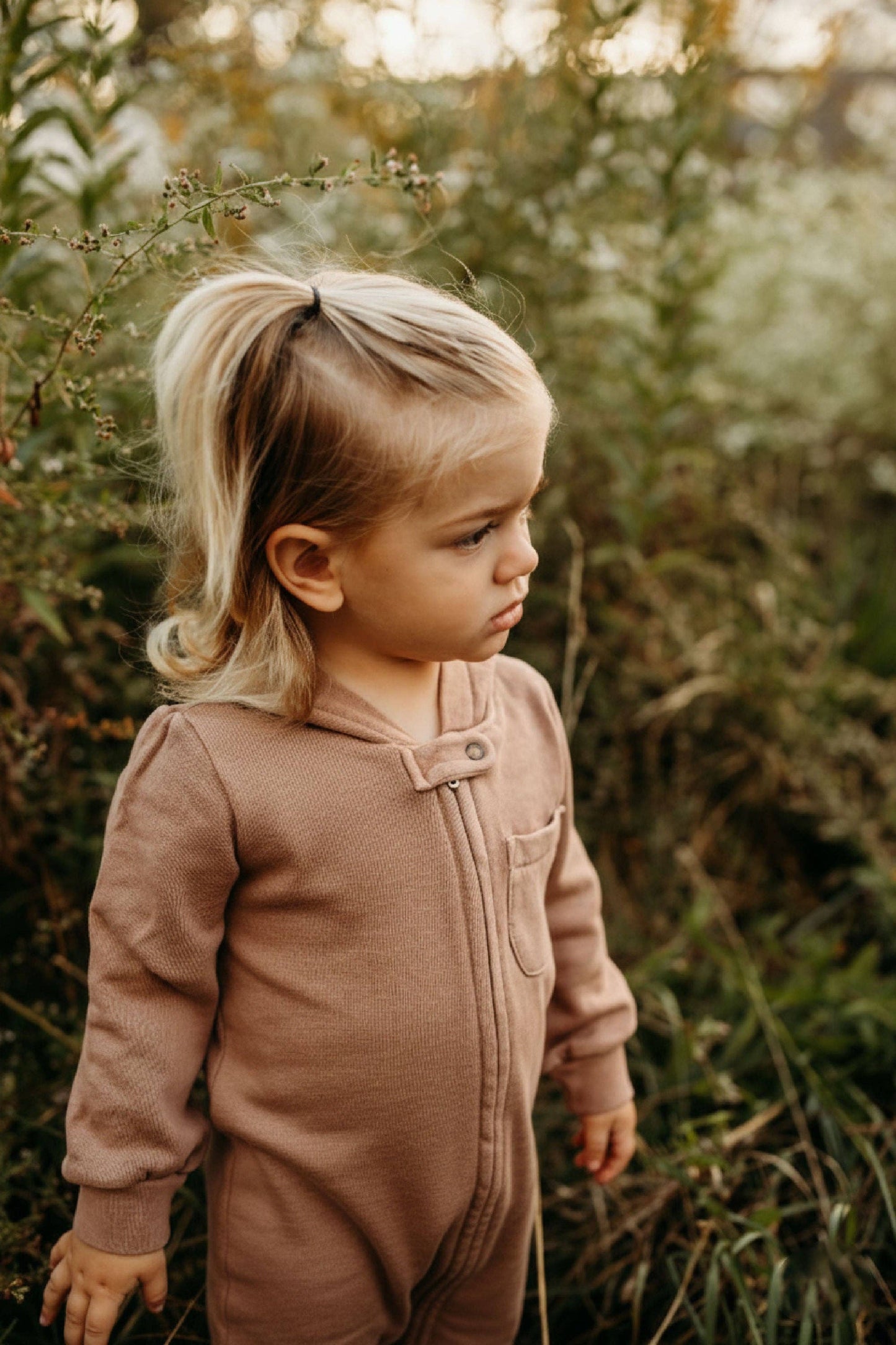 latte | organic cozy zipper romper