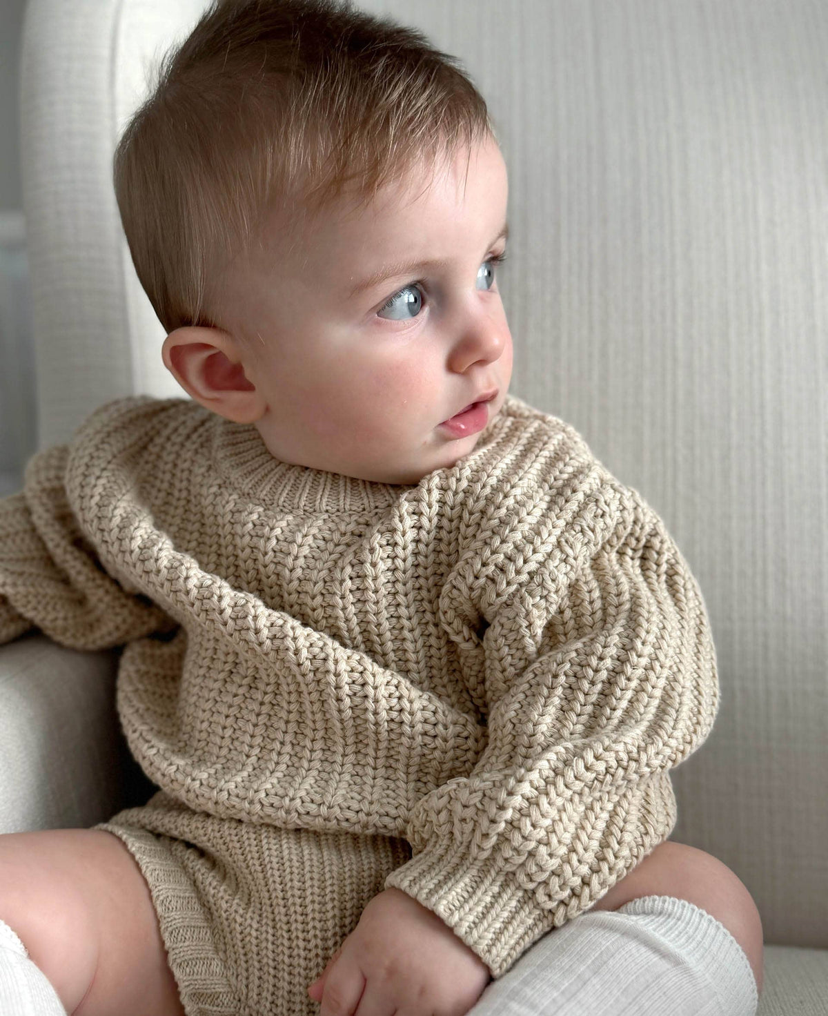 baby cotton chunky knit sweater