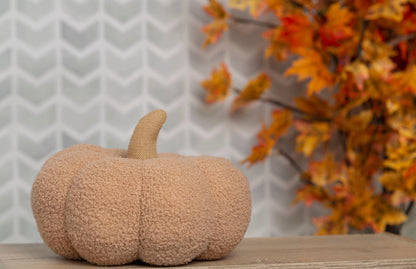 beige sherpa pumpkin