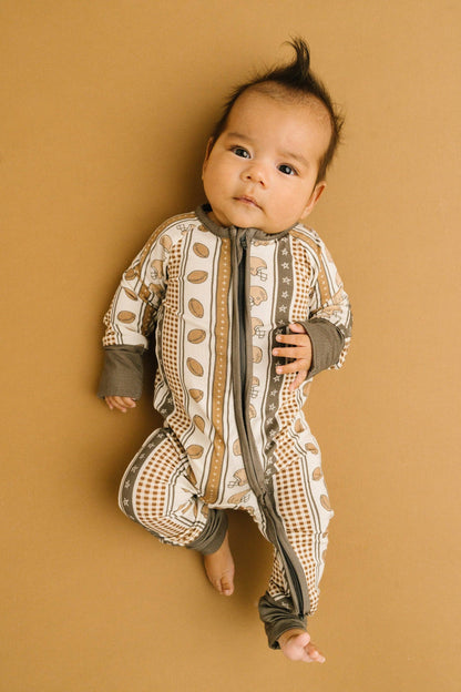 touchdown stripe bamboo sleeper
