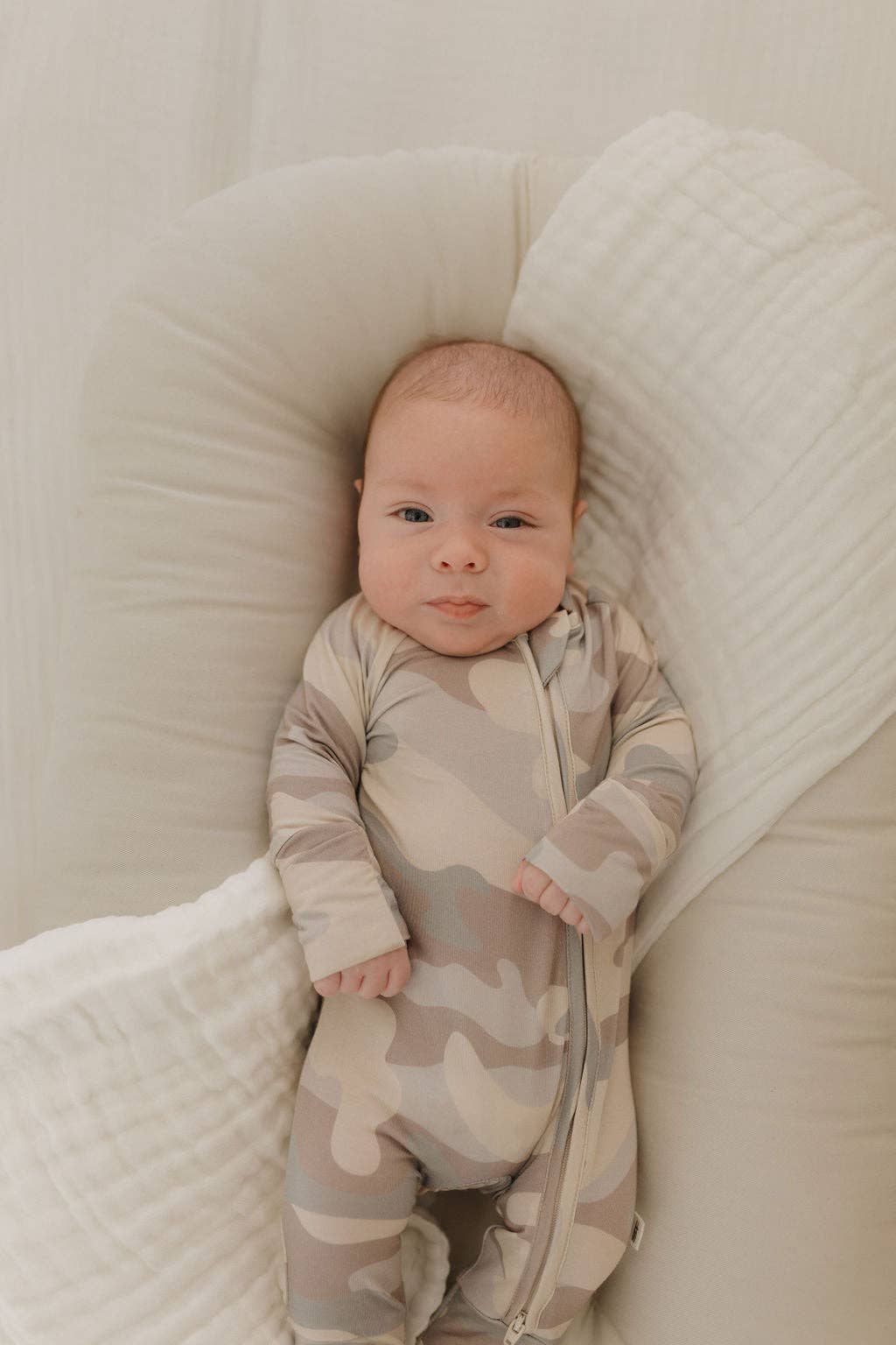 bamboo zip pajamas | camo