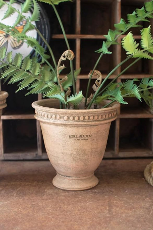 small clay urn planter