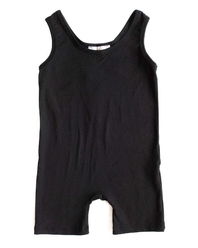gigi bikeshort romper - black