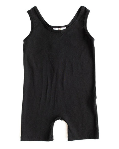 gigi bikeshort romper - black