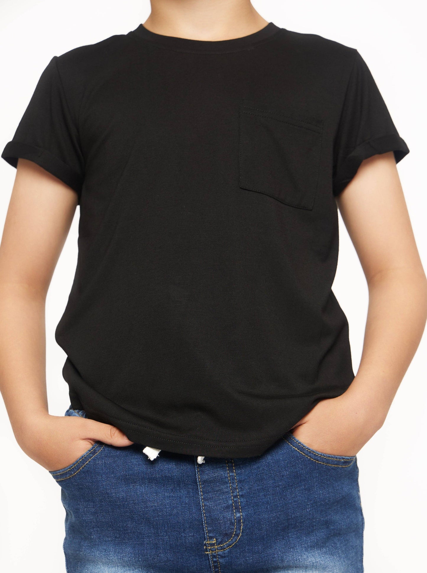 bamboo pocket tee - black