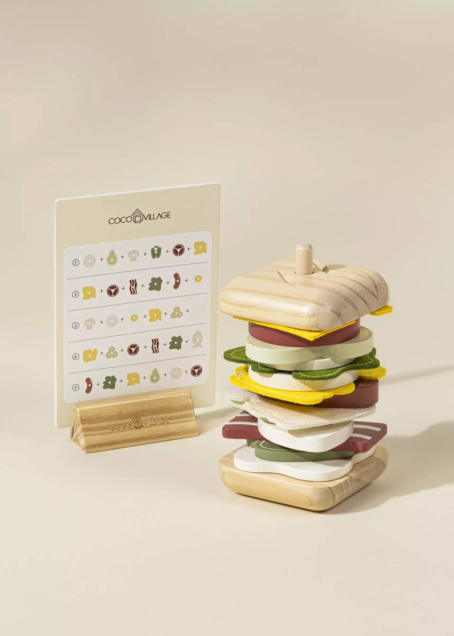 wooden stackable sandwich